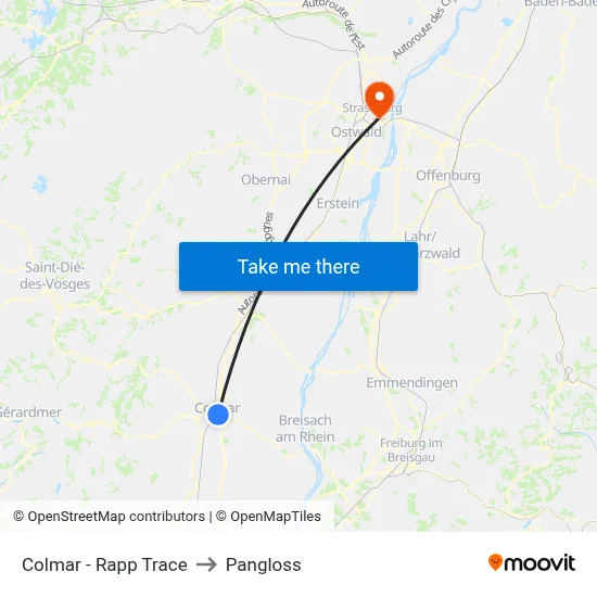 Colmar - Rapp Trace to Pangloss map