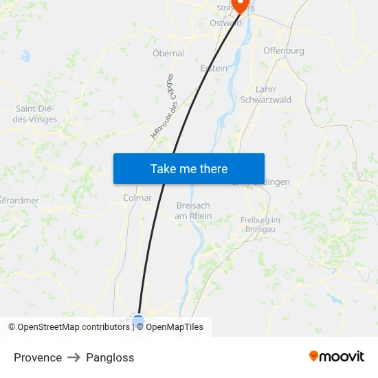 Provence to Pangloss map