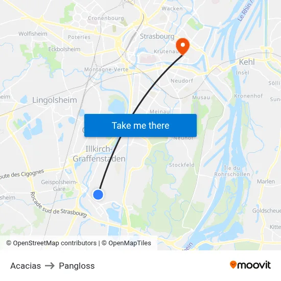 Acacias to Pangloss map