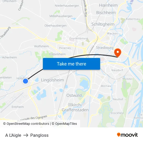A L'Aigle to Pangloss map