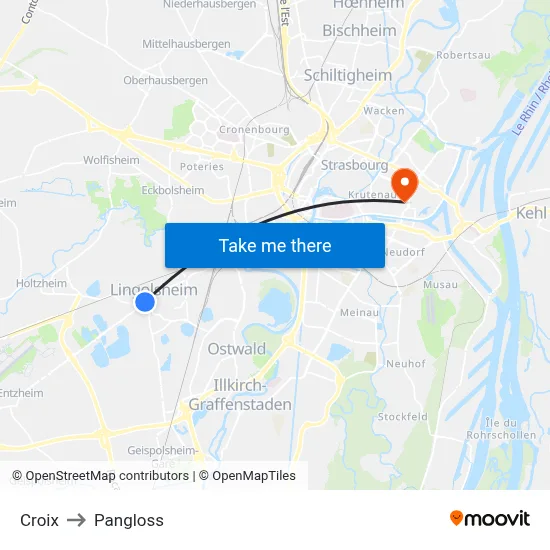 Croix to Pangloss map
