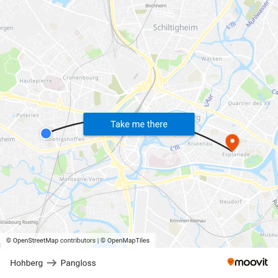 Hohberg to Pangloss map