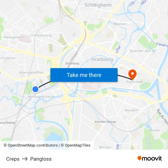 Creps to Pangloss map