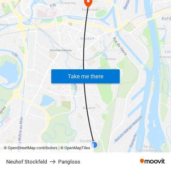 Neuhof Stockfeld to Pangloss map