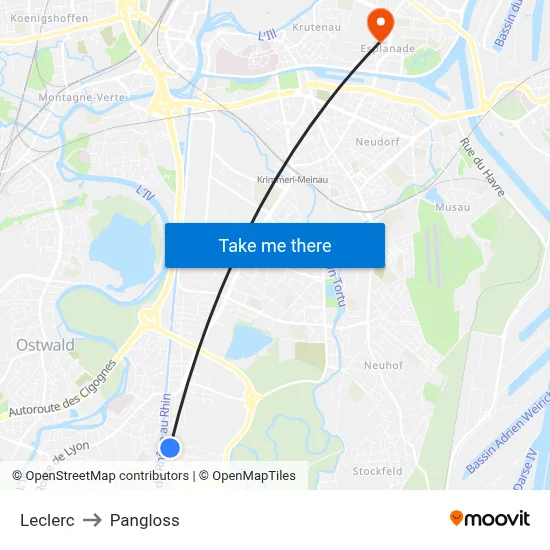 Leclerc to Pangloss map