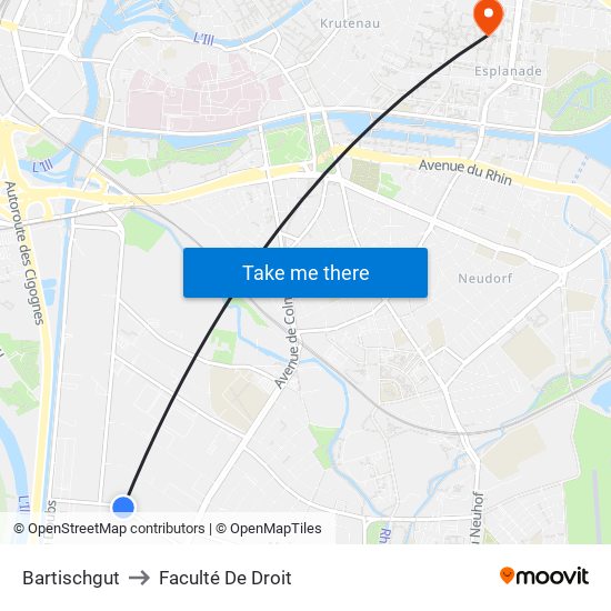 Bartischgut to Faculté De Droit map