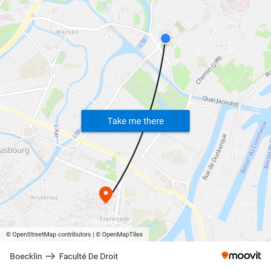 Boecklin to Faculté De Droit map