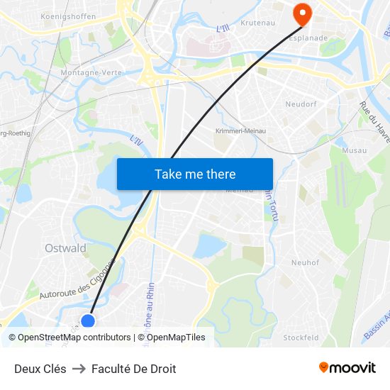 Deux Clés to Faculté De Droit map