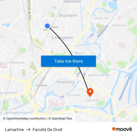 Lamartine to Faculté De Droit map