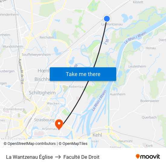 La Wantzenau Église to Faculté De Droit map