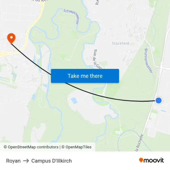 Royan to Campus D'Illkirch map