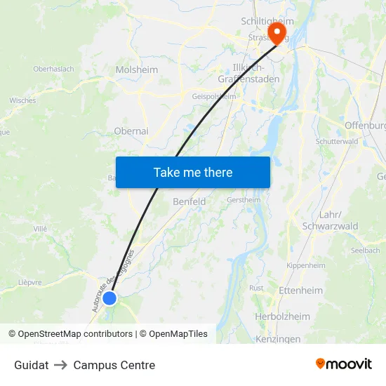 Guidat to Campus Centre map