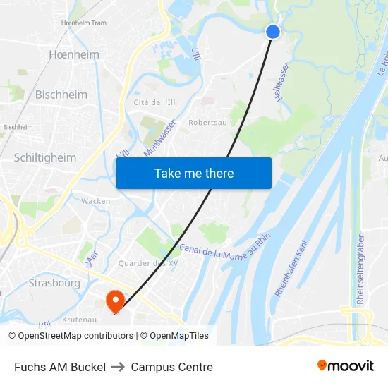 Fuchs AM Buckel to Campus Centre map