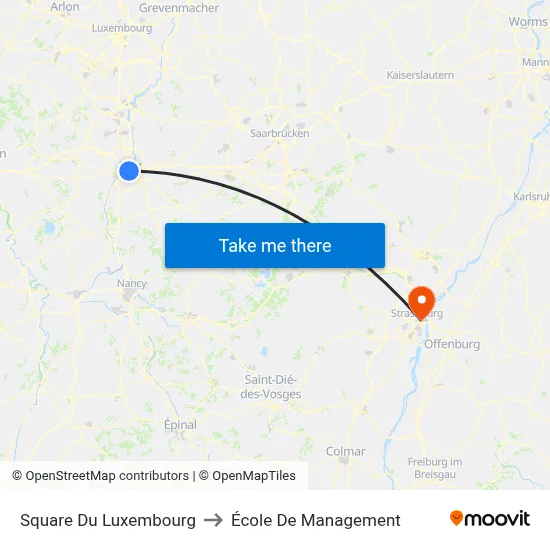 Square Du Luxembourg to École De Management map