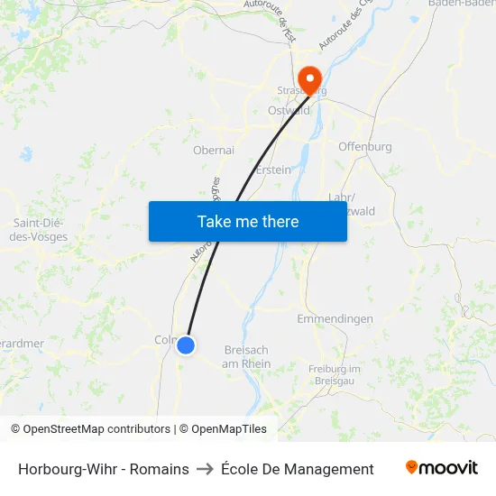 Horbourg-Wihr - Romains to École De Management map