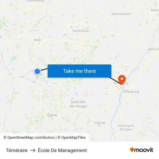 Téméraire to École De Management map