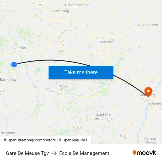 Gare De Meuse Tgv to École De Management map