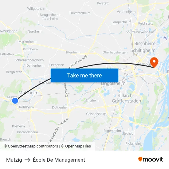 Mutzig to École De Management map