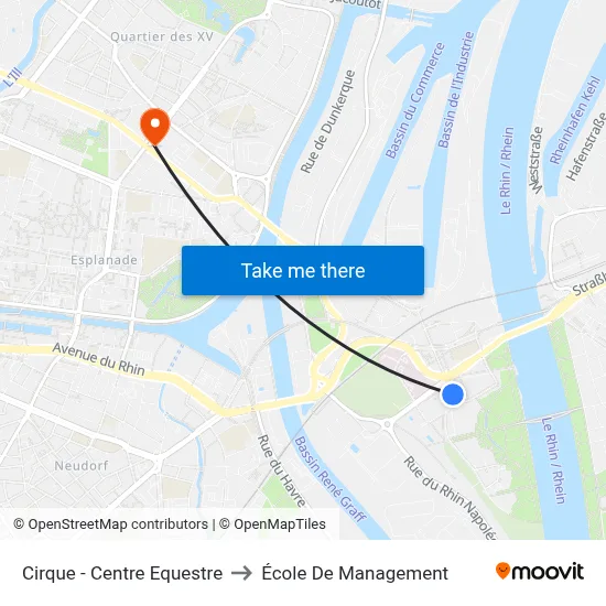 Cirque - Centre Equestre to École De Management map