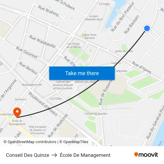Conseil Des Quinze to École De Management map