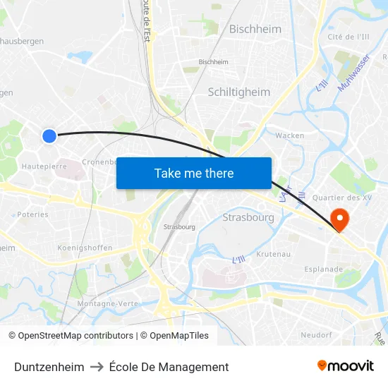 Duntzenheim to École De Management map