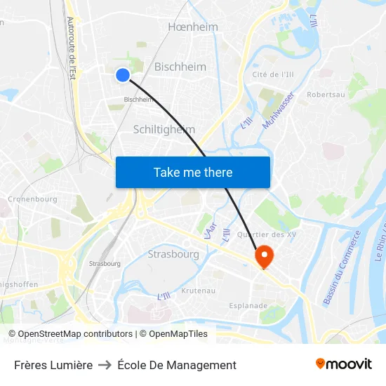 Frères Lumière to École De Management map