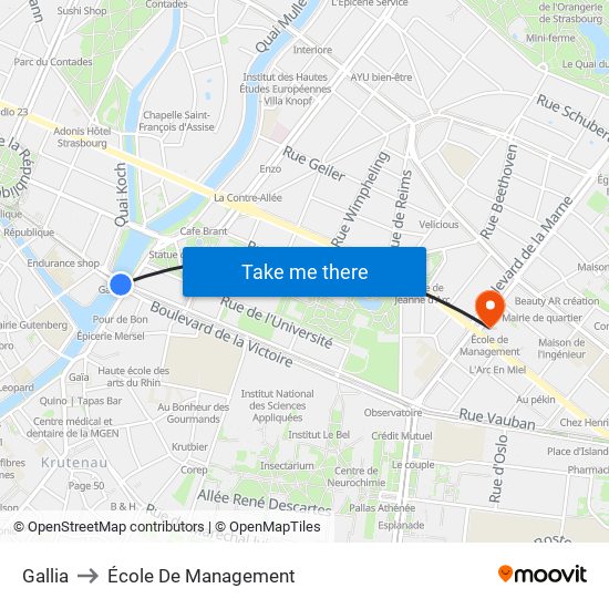 Gallia to École De Management map