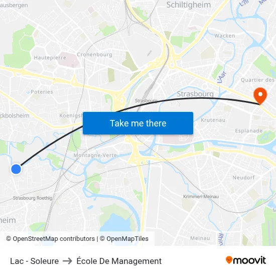 Lac - Soleure to École De Management map