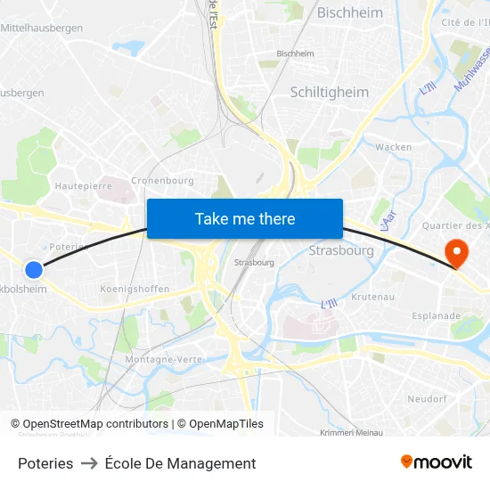 Poteries to École De Management map