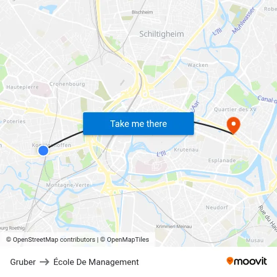 Gruber to École De Management map
