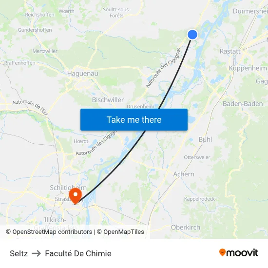 Seltz to Faculté De Chimie map