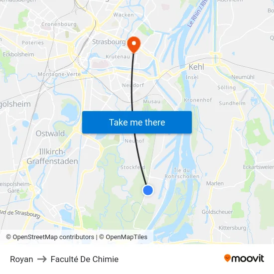 Royan to Faculté De Chimie map