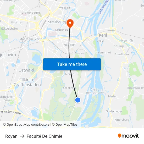 Royan to Faculté De Chimie map