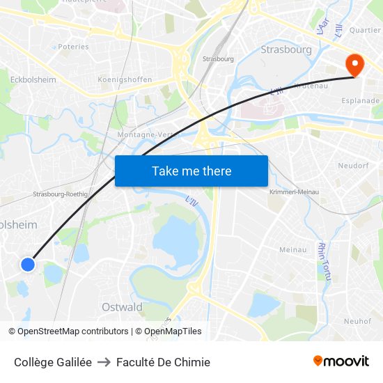 Collège Galilée to Faculté De Chimie map