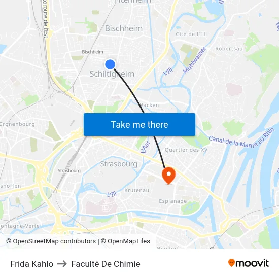Frida Kahlo to Faculté De Chimie map