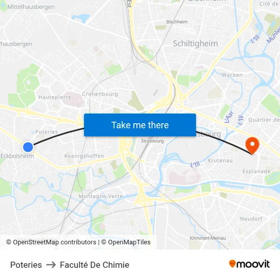 Poteries to Faculté De Chimie map