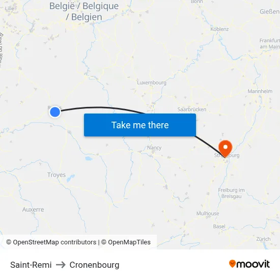 Saint-Remi to Cronenbourg map