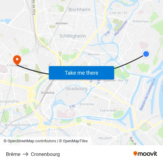 Brême to Cronenbourg map