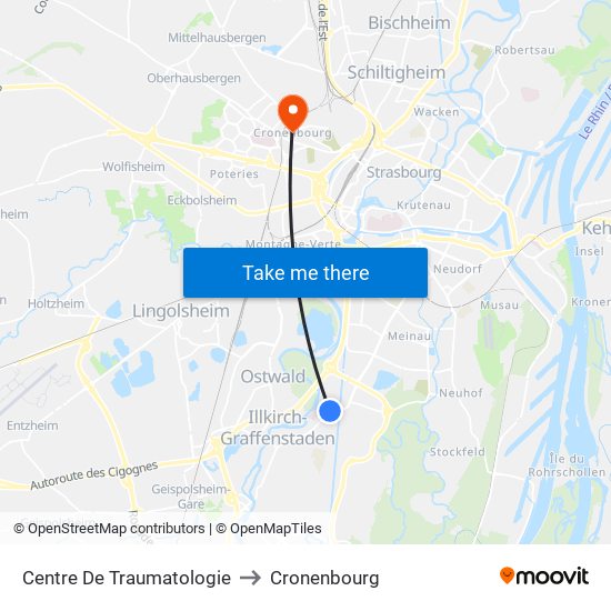 Centre De Traumatologie to Cronenbourg map