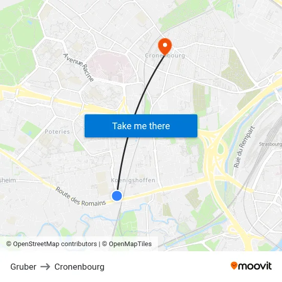 Gruber to Cronenbourg map