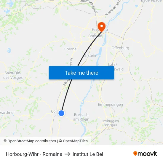 Horbourg-Wihr - Romains to Institut Le Bel map