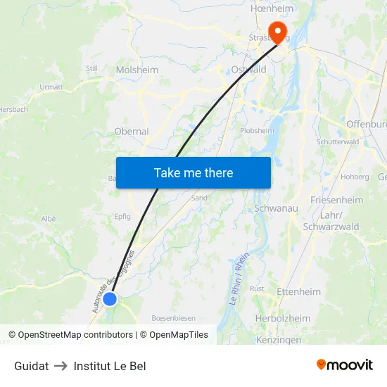 Guidat to Institut Le Bel map