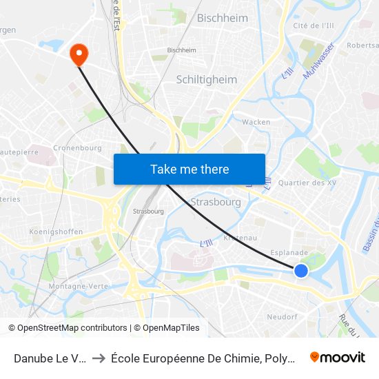 Danube Le Vaisseau to École Européenne De Chimie, Polymères Et Matériaux map