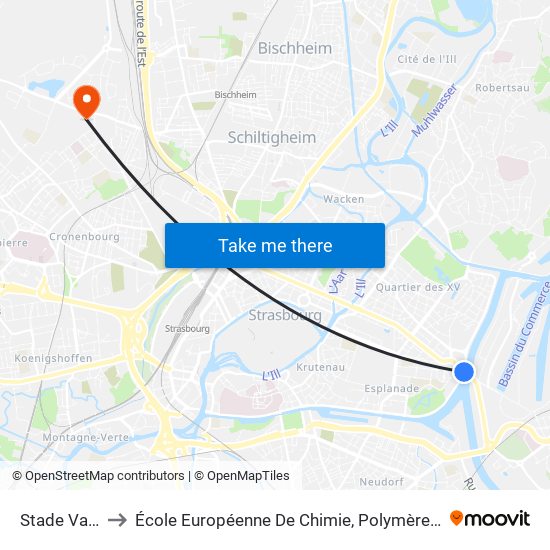 Stade Vauban to École Européenne De Chimie, Polymères Et Matériaux map