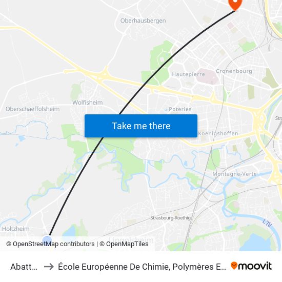 Abattoirs to École Européenne De Chimie, Polymères Et Matériaux map