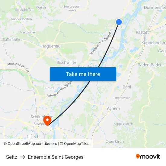 Seltz to Ensemble Saint-Georges map
