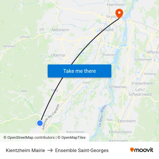 Kientzheim Mairie to Ensemble Saint-Georges map