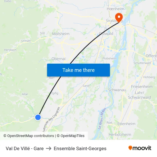 Val De Villé - Gare to Ensemble Saint-Georges map