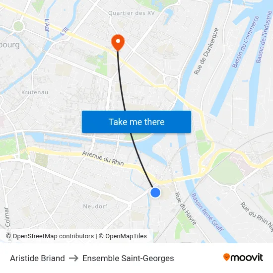 Aristide Briand to Ensemble Saint-Georges map