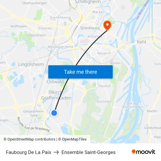 Faubourg De La Paix to Ensemble Saint-Georges map